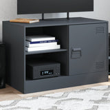 vidaXL Tv-meubel 67x39x44 cm staal zwart