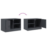 vidaXL Tv-meubel 67x39x44 cm staal zwart