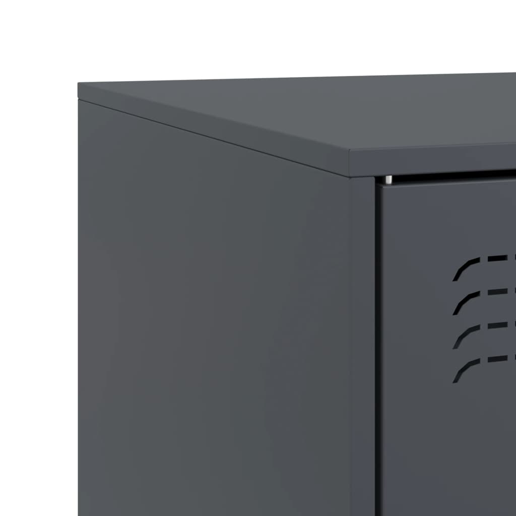vidaXL Tv-meubel 67x39x44 cm staal zwart