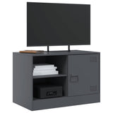 vidaXL Tv-meubel 67x39x44 cm staal zwart