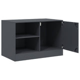 vidaXL Tv-meubel 67x39x44 cm staal zwart