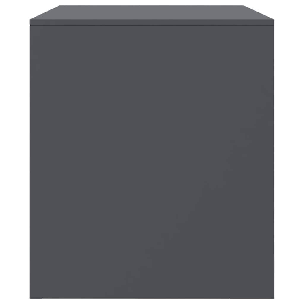 vidaXL Tv-meubel 67x39x44 cm staal zwart