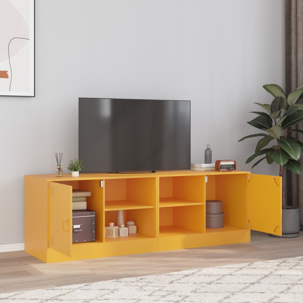 vidaXL Tv-meubel 67x39x44 cm staal zwart