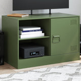 vidaXL Tv-meubel 67x39x44 cm staal zwart