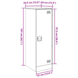 vidaXL Dressoir 34,5x39x107 cm staal zwart