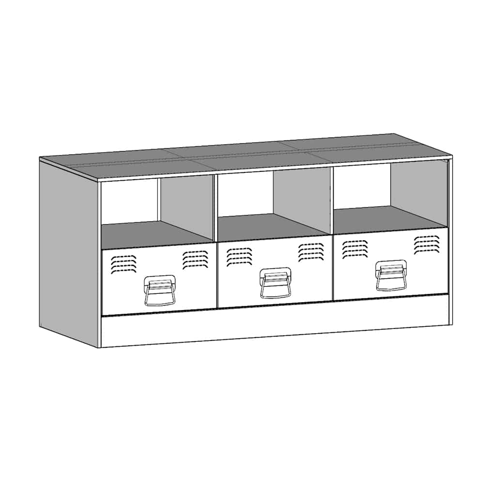 vidaXL Tv-meubel 99x39x44 cm staal zwart