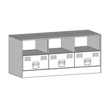 vidaXL Tv-meubel 99x39x44 cm staal zwart