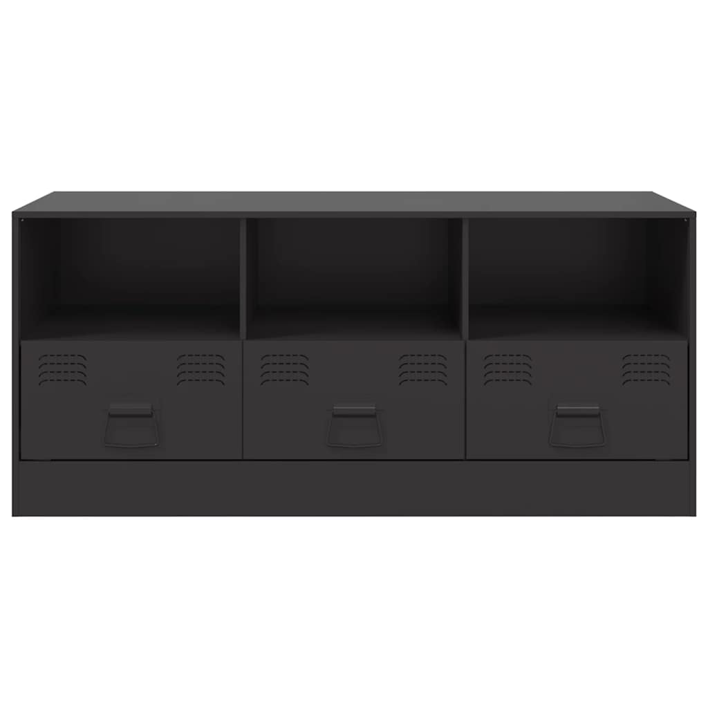 vidaXL Tv-meubel 99x39x44 cm staal zwart