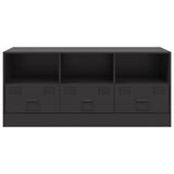 vidaXL Tv-meubel 99x39x44 cm staal zwart