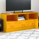 vidaXL Tv-meubel 99x39x44 cm staal zwart