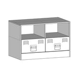 vidaXL Tv-meubel 67x39x44 cm staal zwart