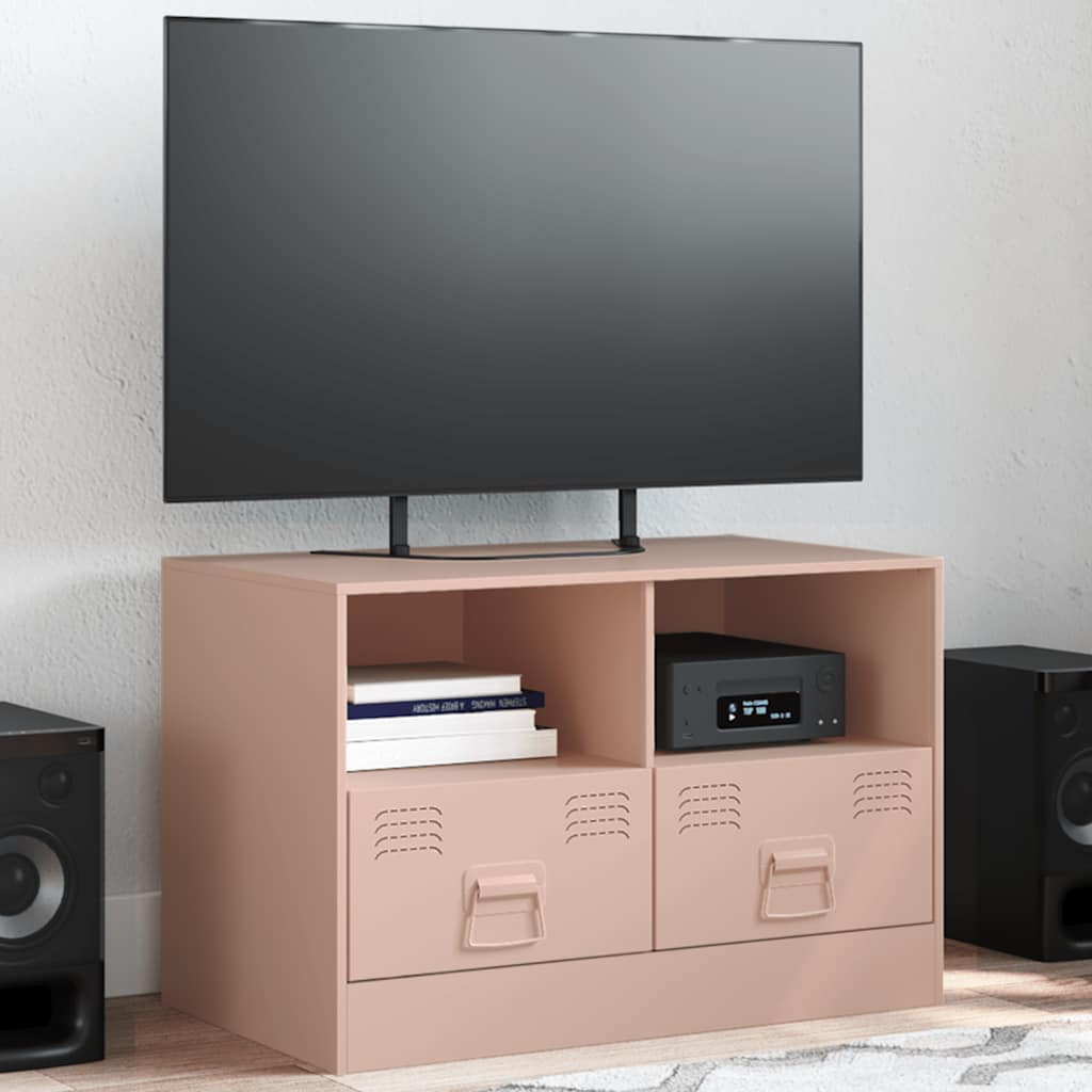 vidaXL Tv-meubel 67x39x44 cm staal zwart