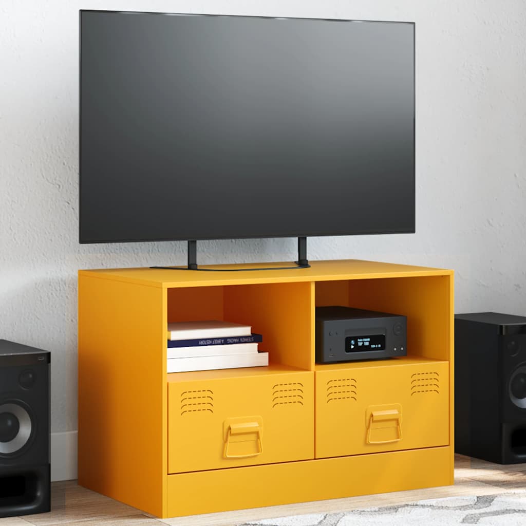 vidaXL Tv-meubel 67x39x44 cm staal zwart