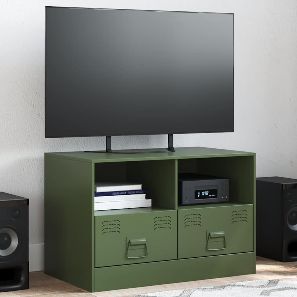 vidaXL Tv-meubel 67x39x44 cm staal zwart