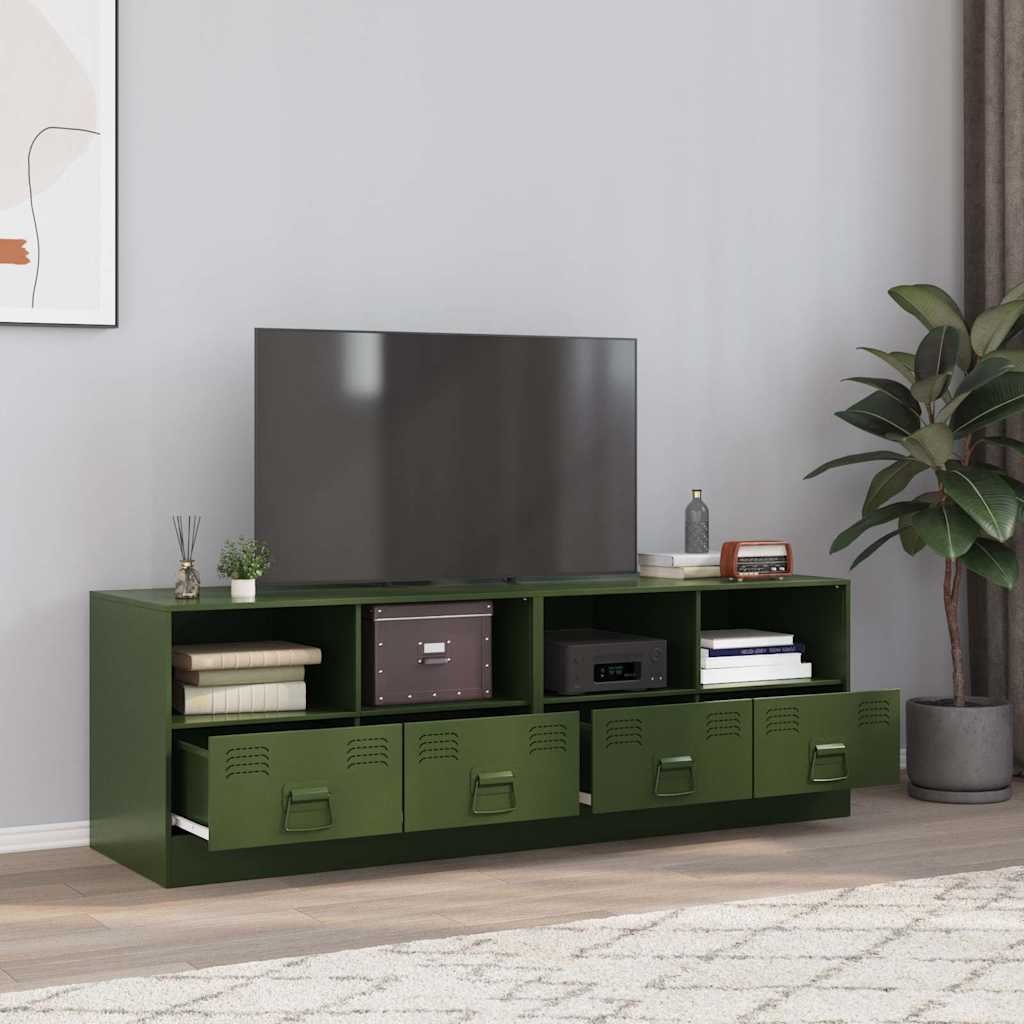 vidaXL Tv-meubel 67x39x44 cm staal zwart