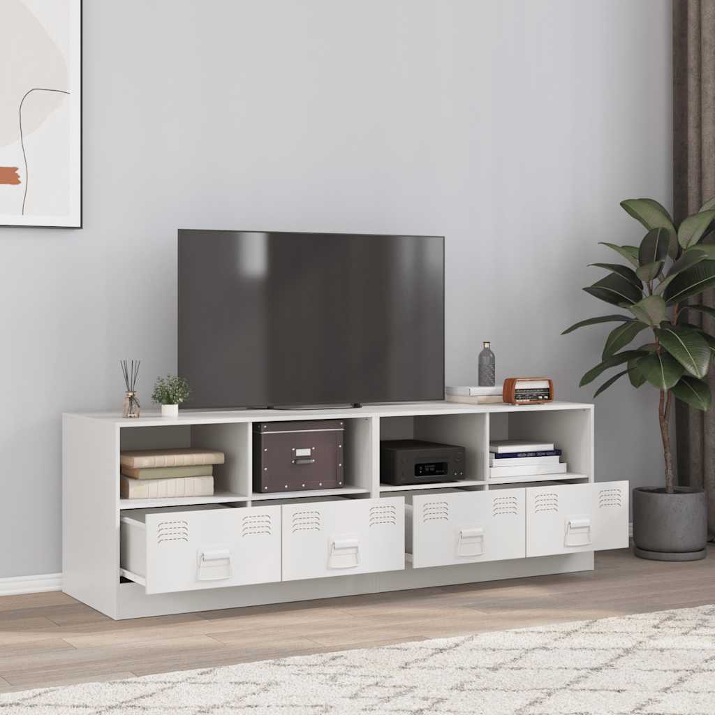 vidaXL Tv-meubel 67x39x44 cm staal zwart