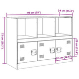 vidaXL Sideboard 99x39x73 cm steel black