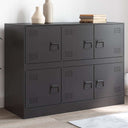vidaXL Dressoir 99x39x73 cm staal zwart