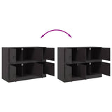 vidaXL Dressoir 99x39x73 cm staal zwart