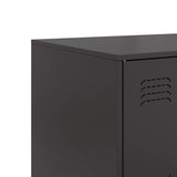 vidaXL Dressoir 99x39x73 cm staal zwart