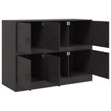 vidaXL Dressoir 99x39x73 cm staal zwart