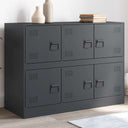 vidaXL Dressoir 99x39x73 cm staal zwart