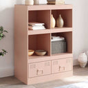vidaXL Hoge kast 67x39x95 cm staal zwart