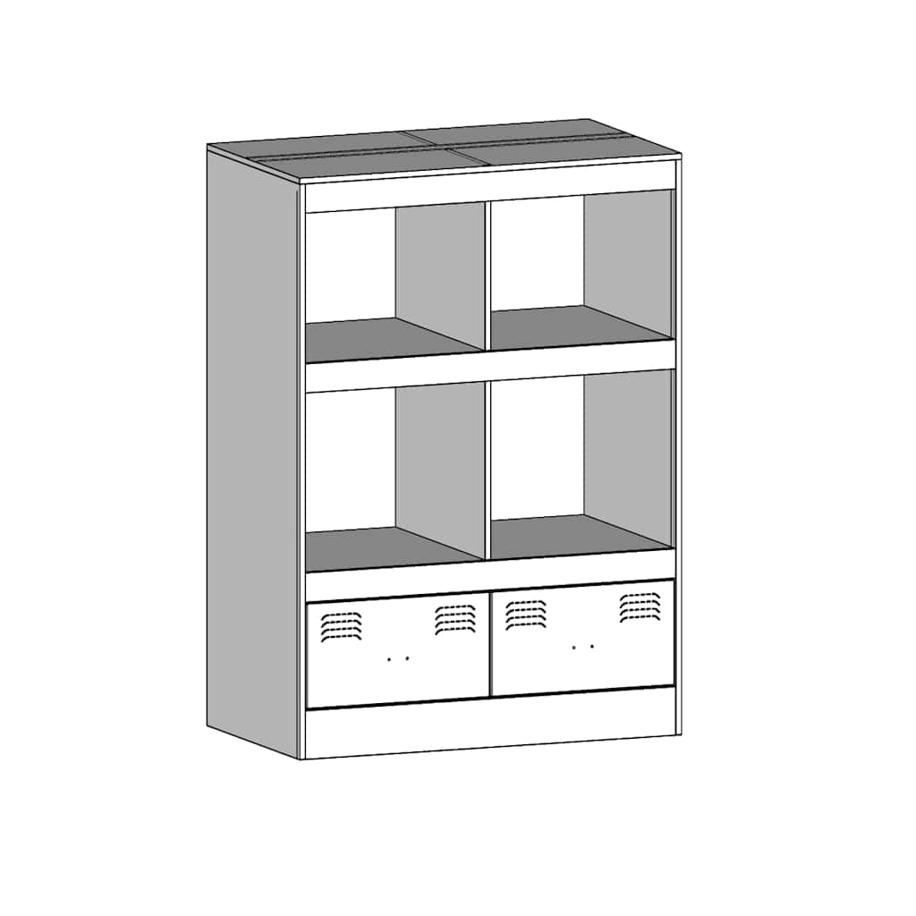 vidaXL Hoge kast 67x39x95 cm staal zwart