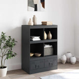 vidaXL Hoge kast 67x39x95 cm staal zwart