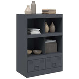vidaXL Hoge kast 67x39x95 cm staal zwart