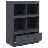 vidaXL Hoge kast 67x39x95 cm staal zwart