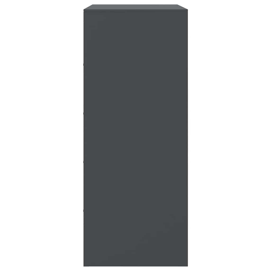 vidaXL Hoge kast 67x39x95 cm staal zwart