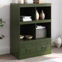 vidaXL Hoge kast 67x39x95 cm staal zwart