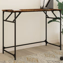 vidaXL Bureau 100x45x76 cm bewerkt hout en gepoedercoat staal