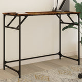 vidaXL Bureau 100x45x76 cm bewerkt hout en gepoedercoat staal