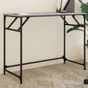 vidaXL Bureau 100x45x76 cm bewerkt hout en gepoedercoat staal