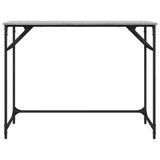 vidaXL Bureau 100x45x76 cm bewerkt hout en gepoedercoat staal