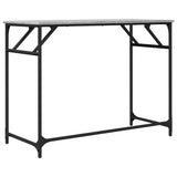 vidaXL Bureau 100x45x76 cm bewerkt hout en gepoedercoat staal