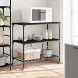 vidaXL Kitchen Trolley 100x50x95 cm Engineered Wood Black