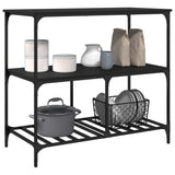 vidaXL Kitchen Trolley 100x50x95 cm Engineered Wood Black