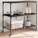 vidaXL Kitchen Trolley 100x50x95 cm Engineered Wood Black