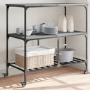 vidaXL Kitchen Trolley 100x50x95 cm Engineered Wood Black