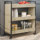 vidaXL Keukentrolley 70x30x82 cm bewerkt hout zwart
