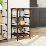 vidaXL Kitchen Trolley 45x35x89.5 cm Engineered Wood Black