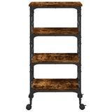 vidaXL Kitchen Trolley 45x35x89.5 cm Engineered Wood Black
