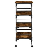vidaXL Kitchen Trolley 45x35x89.5 cm Engineered Wood Black