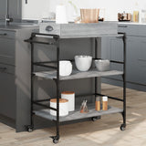 vidaXL Kitchen Trolley 81.5x41x92.5 cm Engineered Wood Sonoma Oak