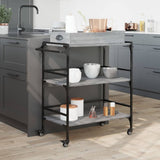 vidaXL Kitchen Trolley 81.5x41x92.5 cm Engineered Wood Sonoma Oak