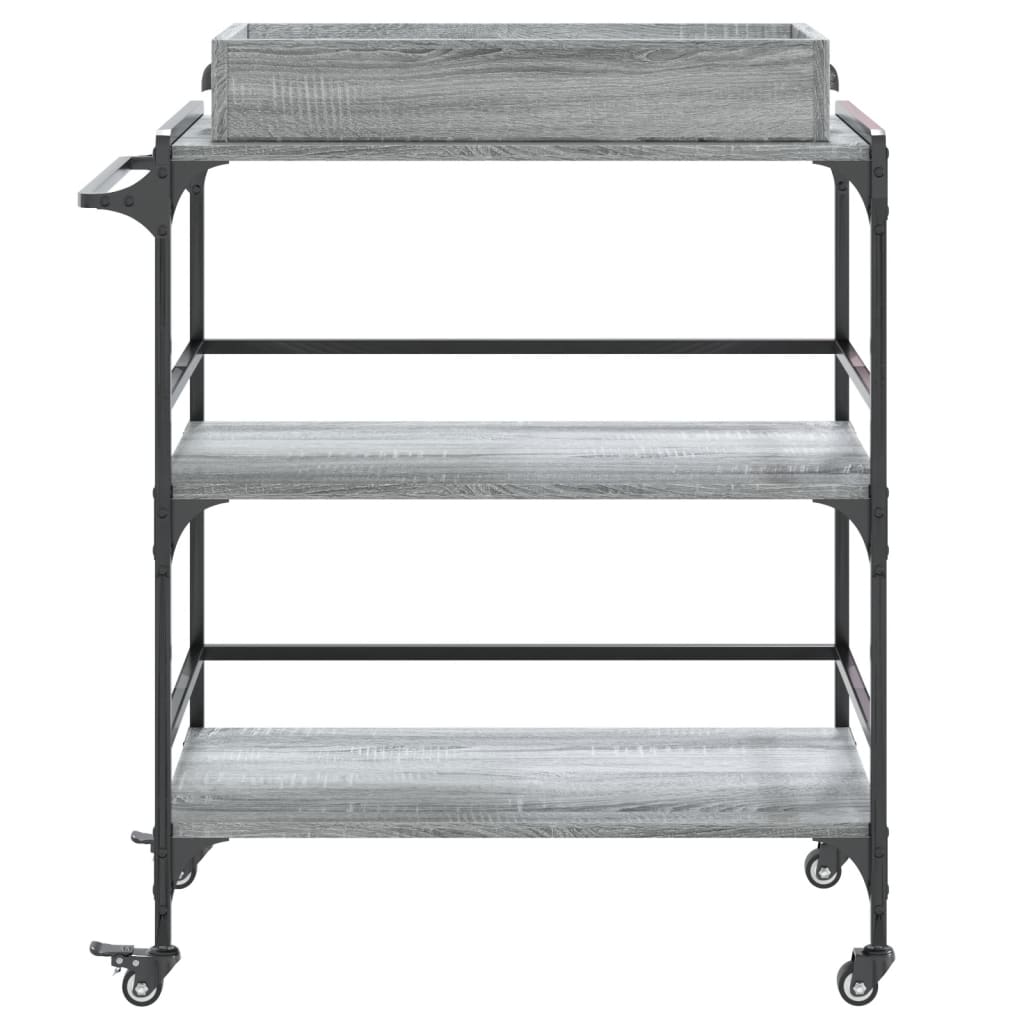 vidaXL Kitchen Trolley 81.5x41x92.5 cm Engineered Wood Sonoma Oak