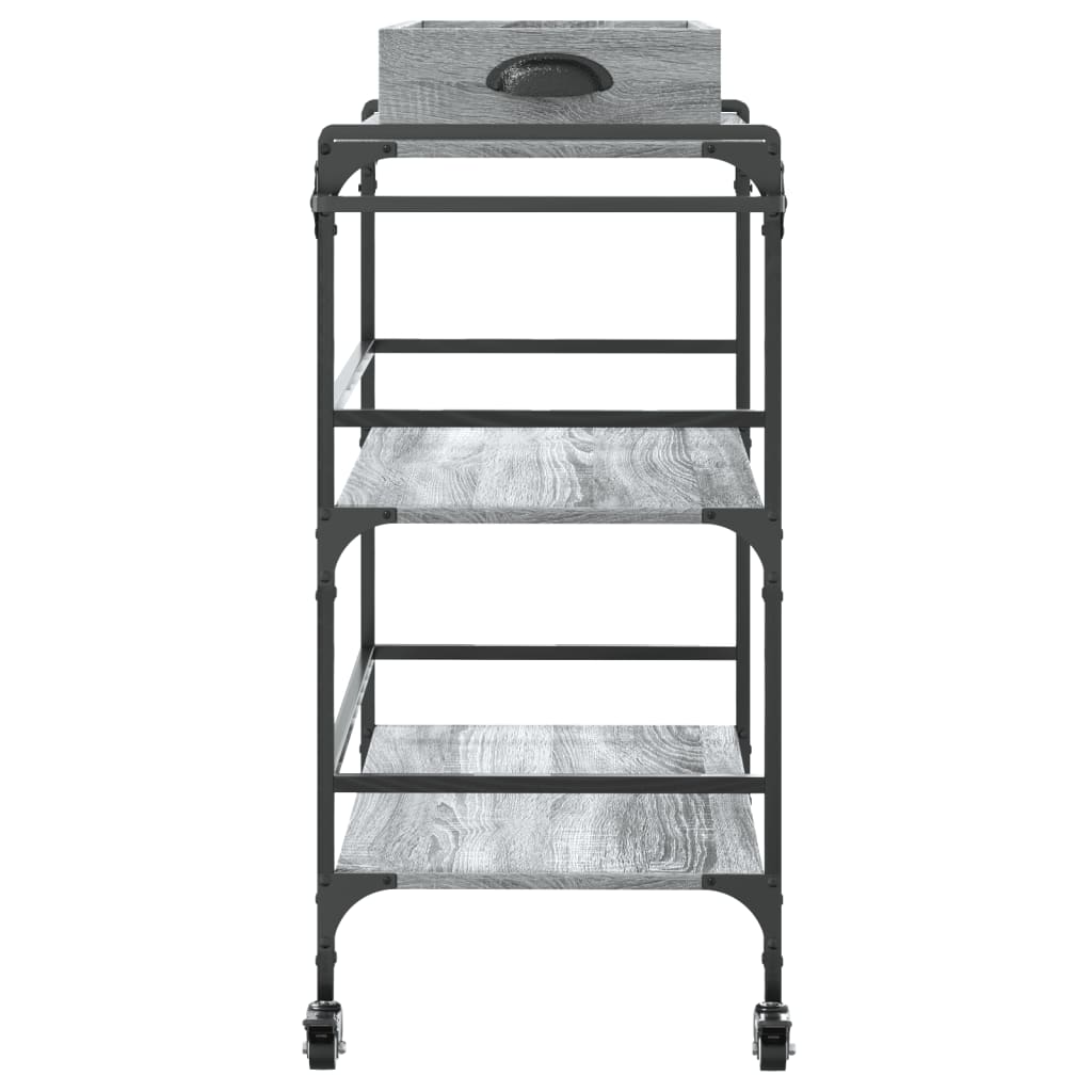vidaXL Kitchen Trolley 81.5x41x92.5 cm Engineered Wood Sonoma Oak